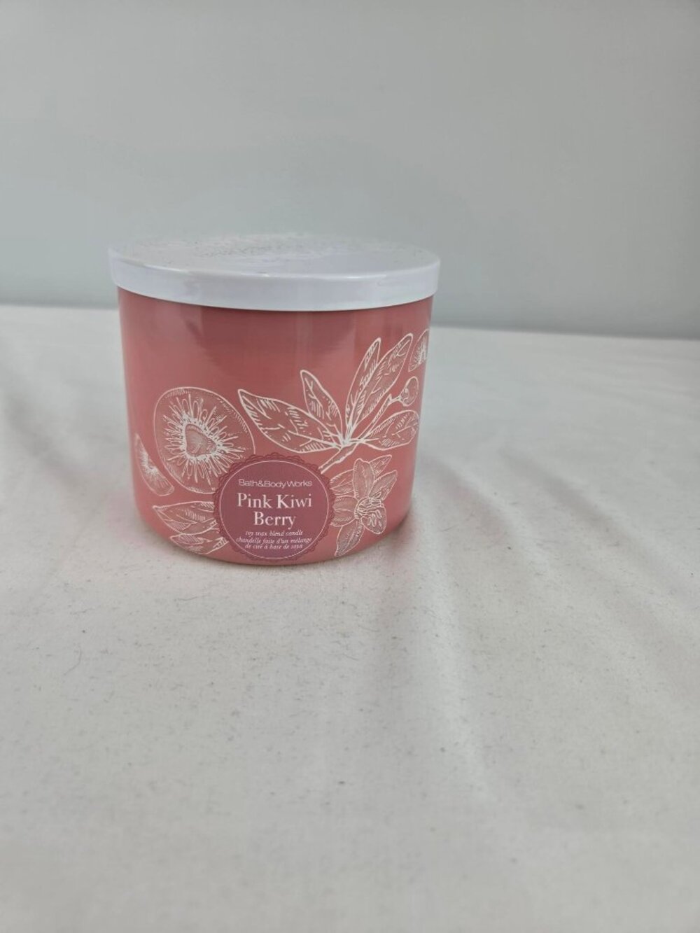 Bath & Body Works Pink Kiwi Berry 3-Wick Candle 14.5 oz NEW